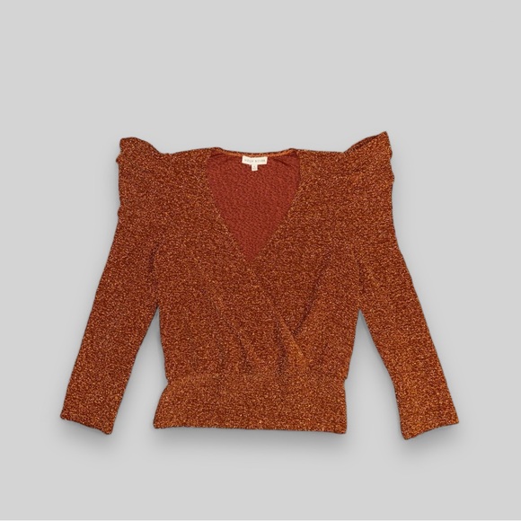 Moon River Tops - 🍁 Moon River Ruched Deep-V Top